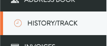 Navigate to the history tab in Webship.